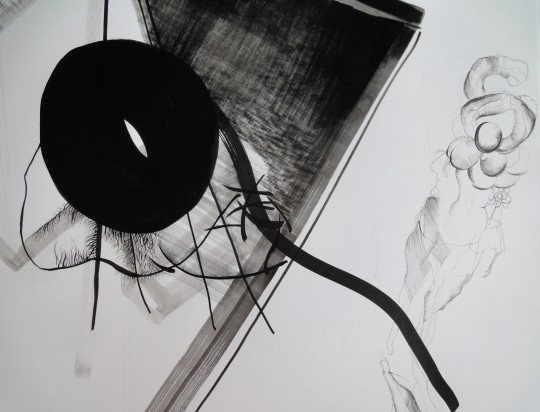 Nina Annabelle Märkl | Balancing the Whimsical 1 | Ink on paper | 65 x 40 cm | Detail