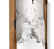 Nina Annabelle Märkl | Kein Freispiel drin | ink on paper cut outs box | 100 x 50 x 50 cm | 2010