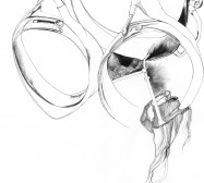 Nina Annabelle Märkl | Mask | ink on paper | 30 x 21 cm | 2011