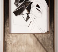 Nina Annabelle Märkl | Modell Nummer 1 | Ink on paper Cut Outs wood black paper | 59 x 42 cm | 2014