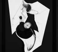 Nina Annabelle Märkl | Fragmented fiction I | Ink on folded paper cut outs | 41 x 33 cm | 2015 | photo: Walter Bayer