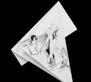 Nina Annabelle Märkl | Fragmented fiction 13 | Ink on folded paper, cut-outs | 44 x 38 cm | 2016