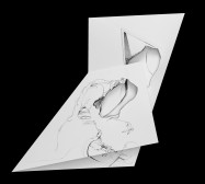 Nina Annabelle Märkl | Fragmented fiction 24 | Ink on folded paper, cut-outs | 50 x 35 cm | 2016