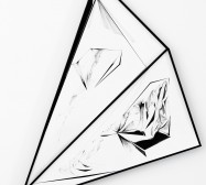 Nina Annabelle Märkl | Scapes 7 | 120 x 140 cm | Ink on folded paper, Cutouts, wood | 2016