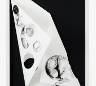 Nina Annabelle Märkl | Torsionen 4 | 105 x 75 x 5 cm | Ink on folded paper, Cutouts, black cardboard | 2016
