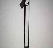 Nina Annabelle Märkl | Line and Space 2 | Ink on folded paper, wood, polished steel | 67 x 12 x 15 cm | 2017
