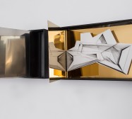 Nina Annabelle Märkl | Space 6.2. | Ink on folded paper, cutouts, polished steel | 30 x 40 x 25 cm | 2017