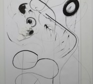Nina Annabelle Märkl | Ink, steel, cutout and magnet drawings | installation | open studios | 2018