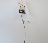 Nina Annabelle Märkl | Flower 1 | Ink and steel, magnet | 170 x 50 x 20 cm |2018