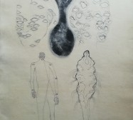 The other hand | Heads 1| Tusche auf Papier | 41 x 30 cm