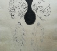 The other hand | Heads 2| Tusche auf Papier | 41 x 30 cm