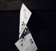 Folded Matter | Tusche auf Papier, Cutouts | 70 x 40 x 20 cm