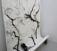 Mutares | Tusche auf Papier, Paperclay |2000 x 145 cm | Installation | Weltraum | 2020