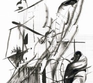 Scapes and Layers 2 | Tusche und Bleistift auf Papier | 29,7 x 21 cm | 2021