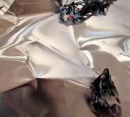 Modular Scapes | Detail Karnivoren | Aluminium gefaltet, Objekte aus Modelliermasse und Draht, Sprayfarbe