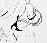 Prozession, Figur 8, Tortoise, Detail | 210 x 180 cm | Tusche auf Leinwand | 2025